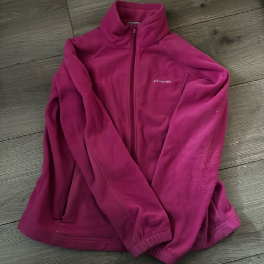 girls Columbia fleece zip up